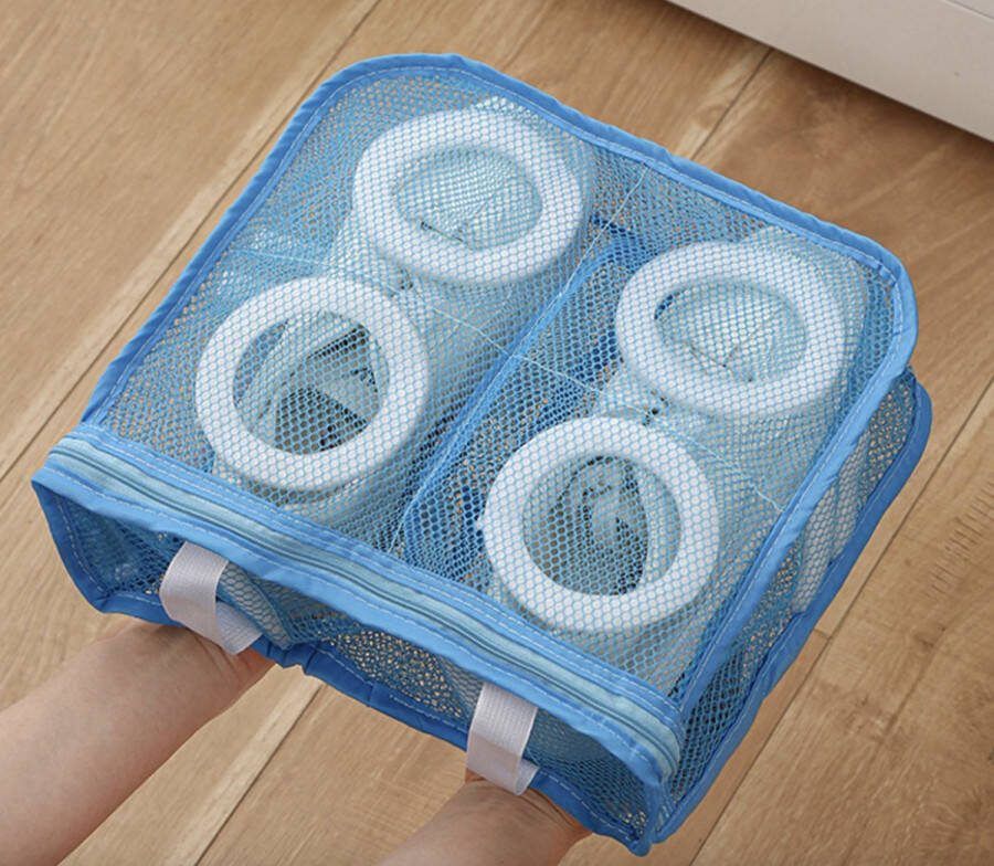 IBBO Waszak Wasnet voor Schoenen 1 stuk 28x24.5x8 cm Schoen Wassen Speciale Zorg Waszak Huishouden Netje Anti-Vervorming Multifunctionele waszakje voor lingerie wasnet Blauw