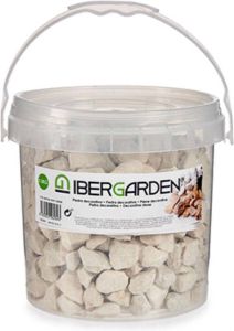 IBERGARDEN Decoratie steentjes kiezels beige grof 3 kg Aquarium bodembedekking
