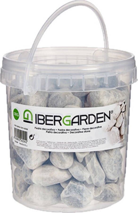 IBERGARDEN Decoratie stenen kiezels lichtgrijs 2 kg Aquarium bodembedekking