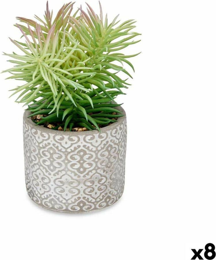 IBERGARDEN Decoratieve plant Vetplant Hout Plastic 12 x 22 x 12 cm (8 Stuks)