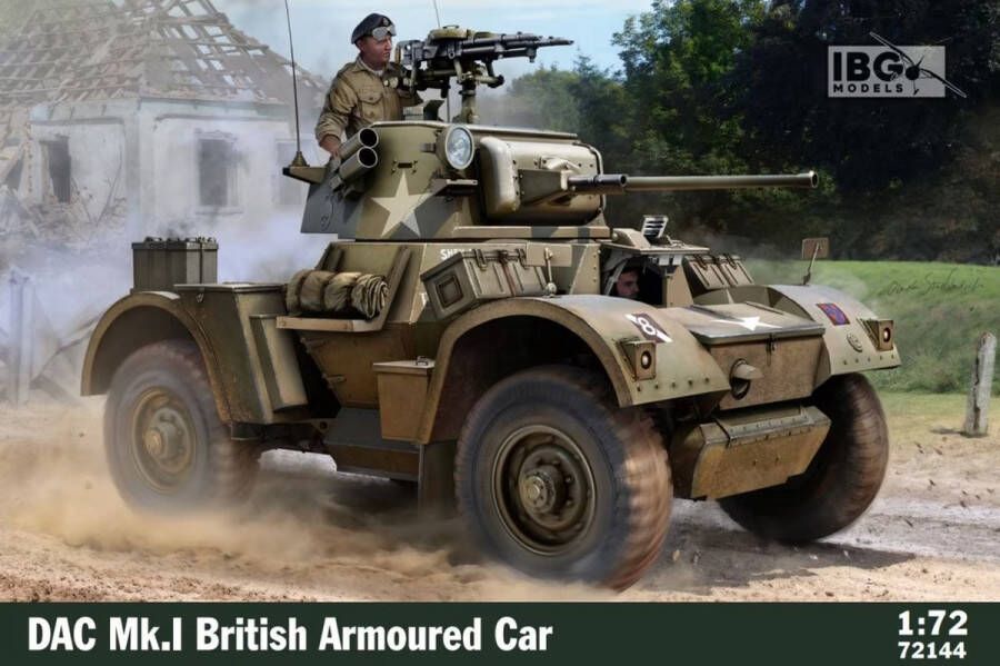 IBG Models 1:72 72144 British Daimler Armoured Car Mk.I Plastic Modelbouwpakket