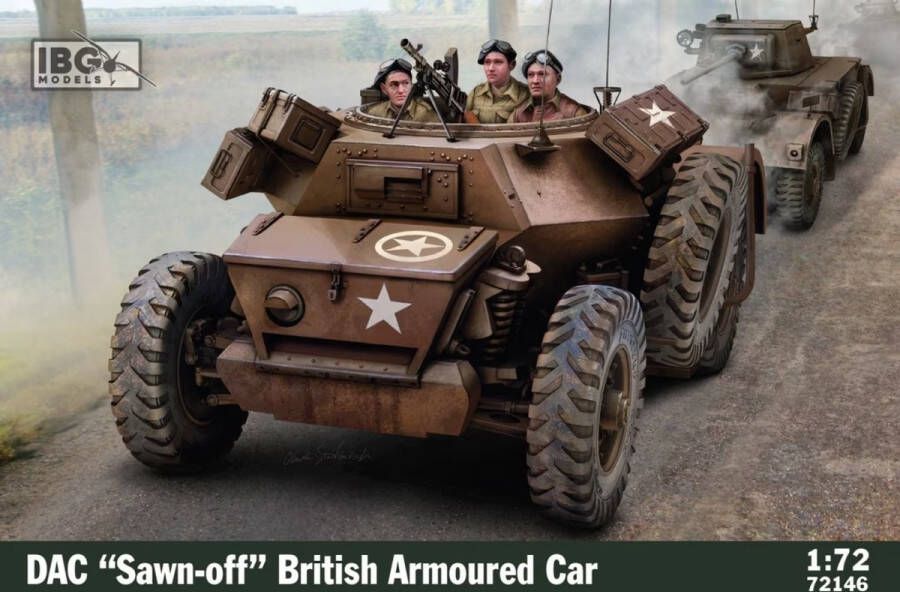 IBG Models 1:72 72146 Daimler Armoured Car Sawn-Off Plastic Modelbouwpakket