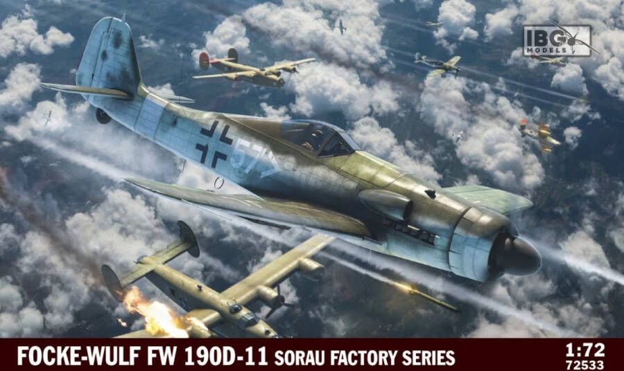 IBG Models 1:72 72533 Focke-Wulf Fw 190 D-11 Sorau Factory Series Plastic Modelbouwpakket