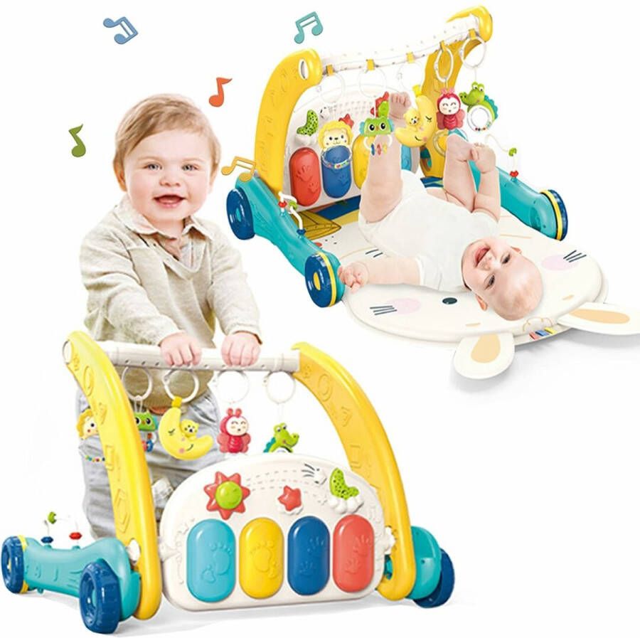 Ibi-Inn Baby loopwagen Baby mat Baby rek Set 2in1 Multifunctioneel Educatief Babyspeelgoed