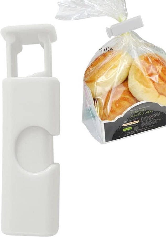 IBright Vershoudclips 10 x Vershoud knijpers wit 10 cm Sluitklemmen Zak klemmen knijpers 10 stuks