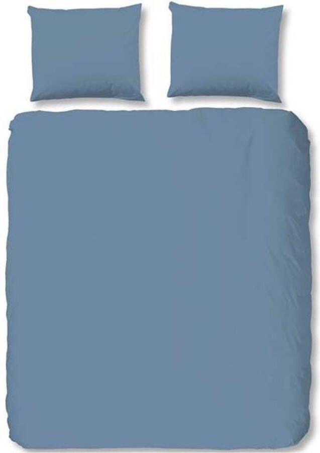 HIP Collection Uni Satin dekbedovertrek Lits-jumeaux (240x200 220 cm + 2 slopen) Katoen satijn Ice Blue