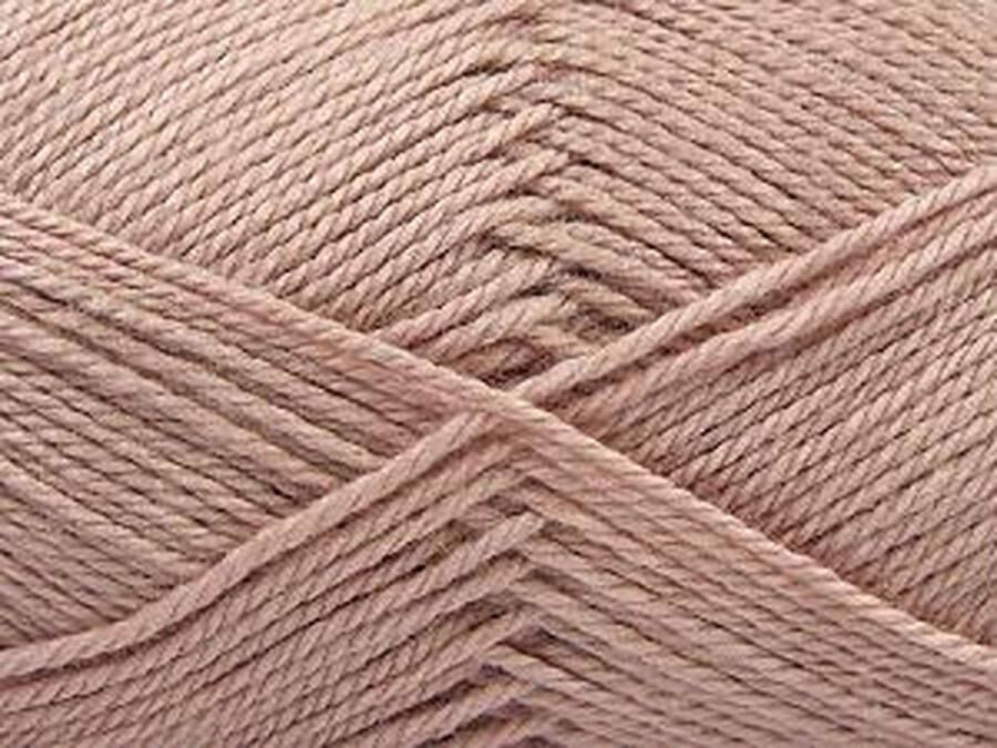 Ice yarns Breigaren roze licht 100gram per bol kopen – haken of breien met pendikte 3.5 mm. – 100% acryl garen pakket 4 bollen