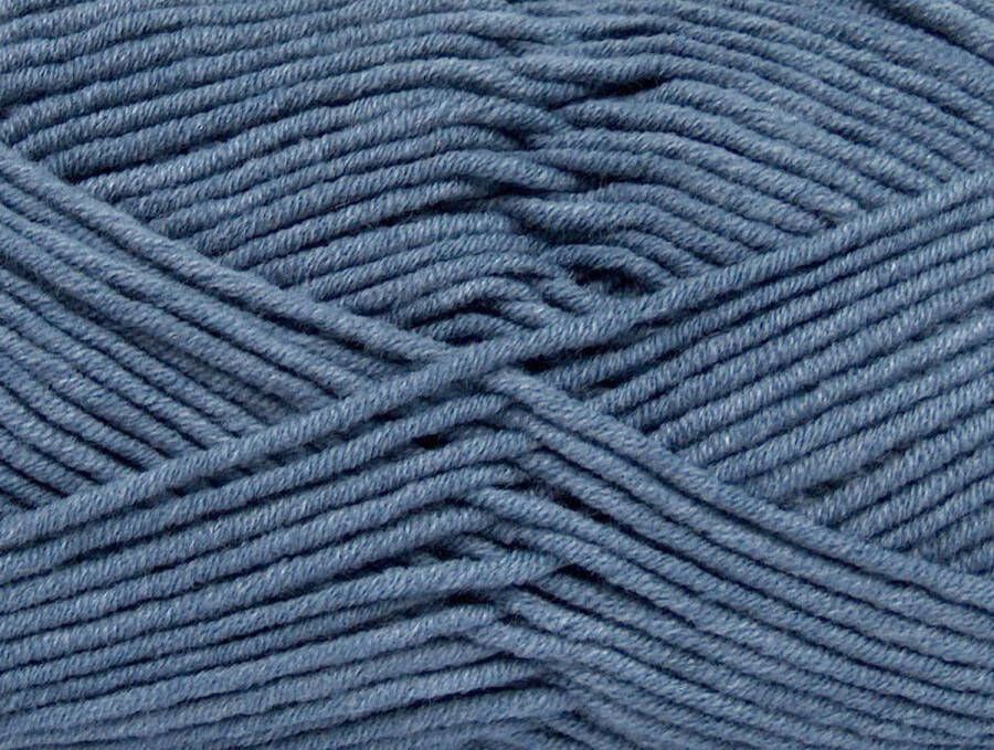 Ice yarns Garen blauw jeans acryl katoen kopen breiwol pakket 4 x 100gram naalddikte 4-5mm looplengte 160 meter per bol geschikt voor haken en breien