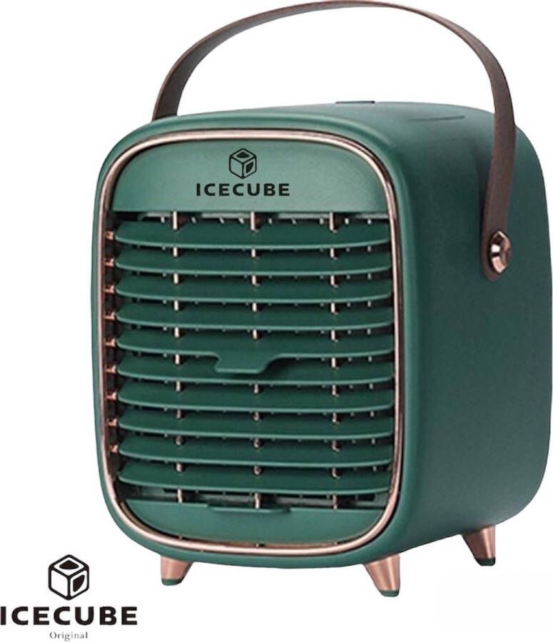 Icecube Oplaadbare Desk Water Ice Water Spray Air Cooler Fan Draagbare Air Cooler Luchtkoeler Ventilator Luchtkoeler met water en of ijs Mini Airco Mini Aircooler Fluisterstil