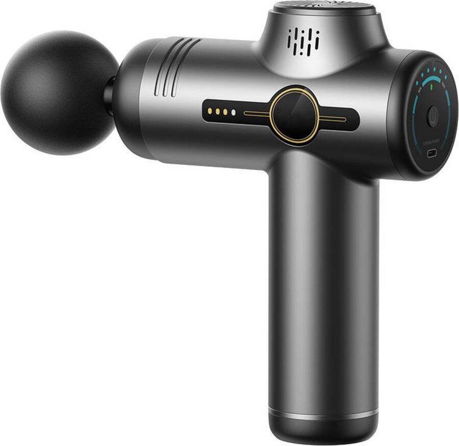 Icestones Massage Gun Draagbare Mini Massage Apparaat Sport en Relax Apparaat Met Multifunctionele opties Zwart Incl 6 Mondstukken Vergelijkbaar Iphone 11