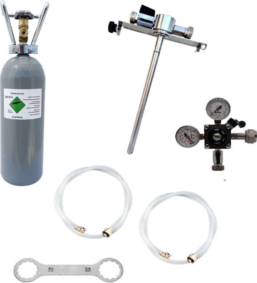 Ich-zapfe Accessoirepakket 2 met 5L Professionele Adapter 10mm! Bierslang 2 0 kg CO2 voor 1-kraans tapinstallaties