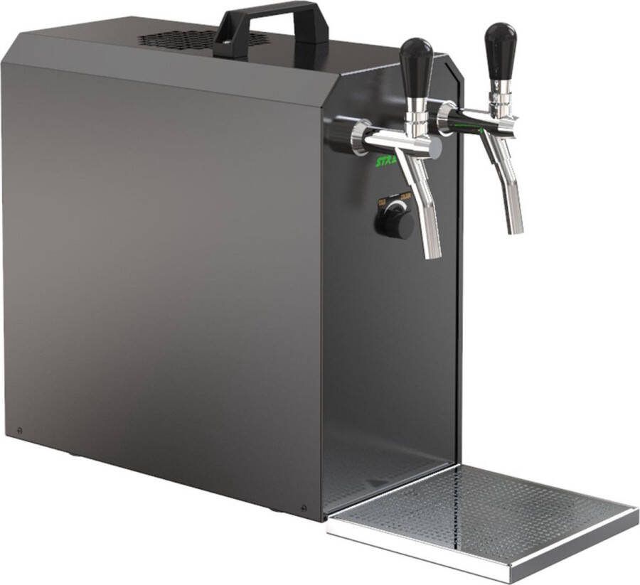 Ich-zapfe Biertap Thuistap Bierkoeler Droogkoeler- STREAM 50 2-kraans tot 55 liter uur BLACK EDITION