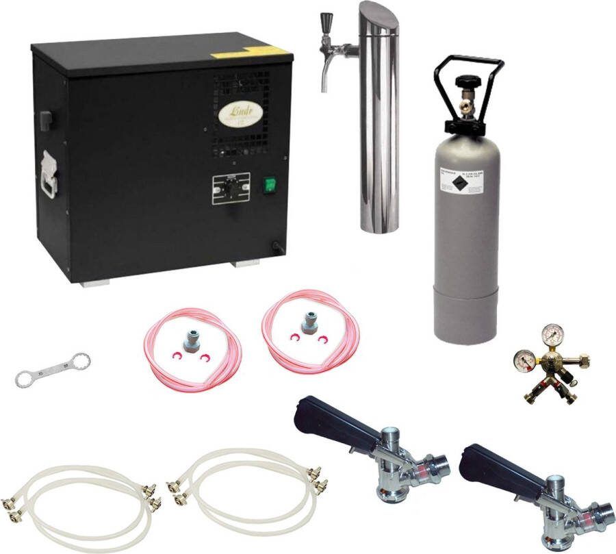 Ich-zapfe Bierwaterkoeler AS-40 2-kraans Waterkoeler Biertap Beertender Thuistap Bierkoeler Type S Type A