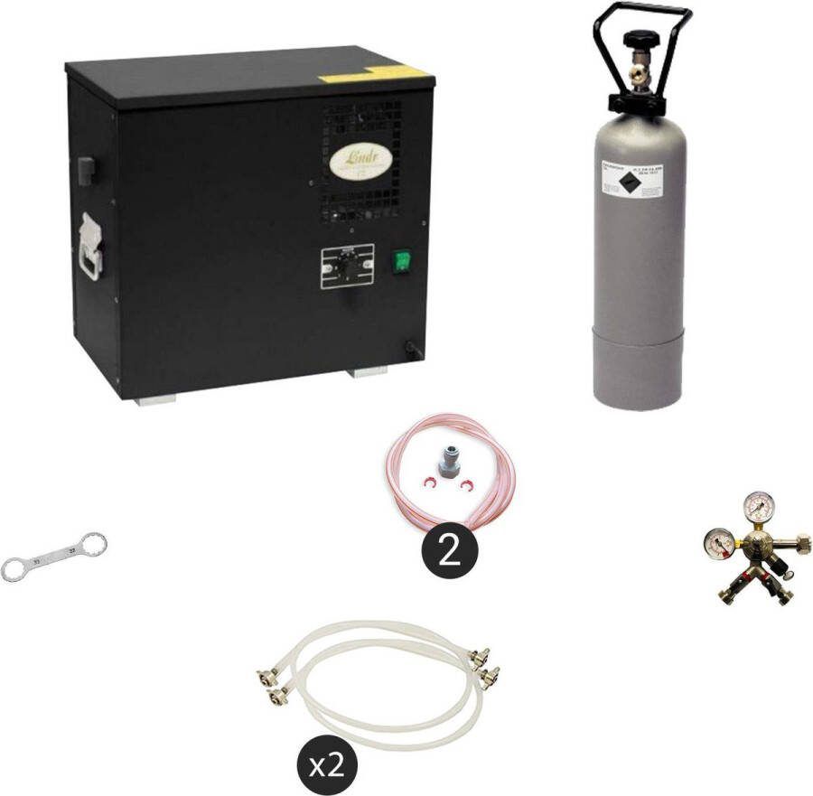 Ich-zapfe Bierwaterkoeler AS-40 2-kraans Waterkoeler Biertap Beertender Thuistap Bierkoeler zonder