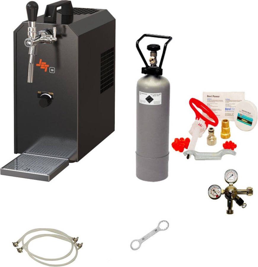 Ich-zapfe Complete Set Biertap JET 30 1-kraans droogkoeler 35 liter uur Thuistap Bierkoeler Schoonmaakset voor biertap en vat Type M