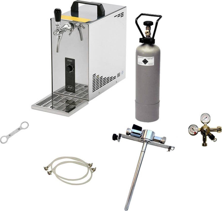 Ich-zapfe Complete set biertap Tapsysteem Biertap PYGMY 20 1-kraans droogkoeler 20 liter uur Beertender Thuistap Bierkoeler Green Line Adapter 5 liters
