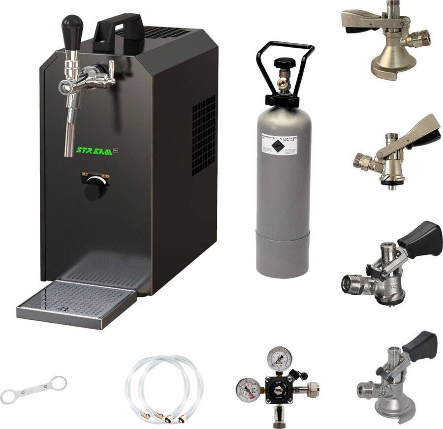 Ich-zapfe Complete Set Biertap STREAM 50 met Set van 4 Fustkoppeling