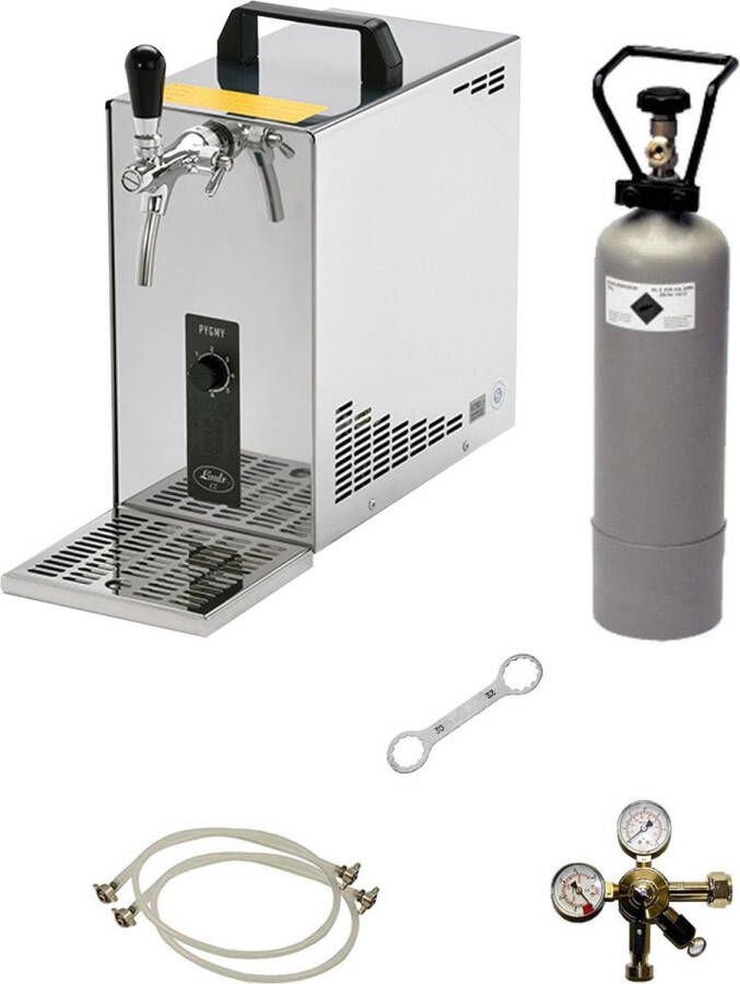 Ich-zapfe Complete set biertap Tapsysteem Biertap PYGMY 20 1-kraans droogkoeler 25 liter uur Beertender Thuistap Bierkoeler Green Line zonder