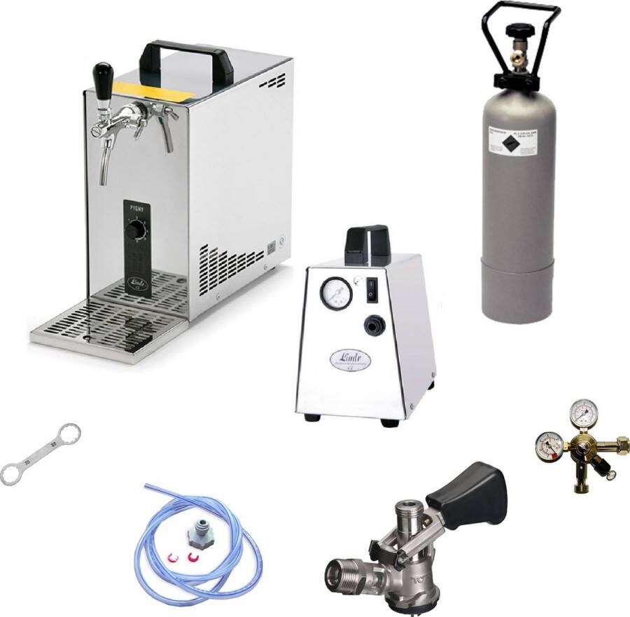 Ich-zapfe Complete Set Tapsysteem Biertap PYGMY 25 1-kraans droogkoeler 30 liter uur biertap Beertender Thuistap Bierkoeler Green Line Type D