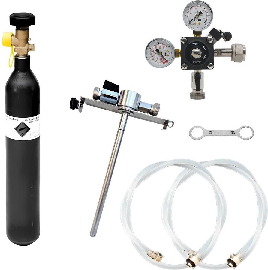 Ich-zapfe Accessoirepakket voor Biertap 1 kraan met 5L Professionele Adapter bierslang 7mm en CO2-fles 0 5 kg