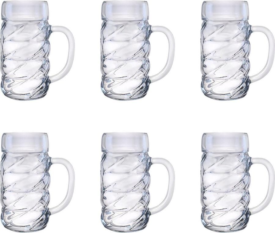 Ich-zapfe Bierglazen Bierpullen Diamond 0 5 liter Set van 6