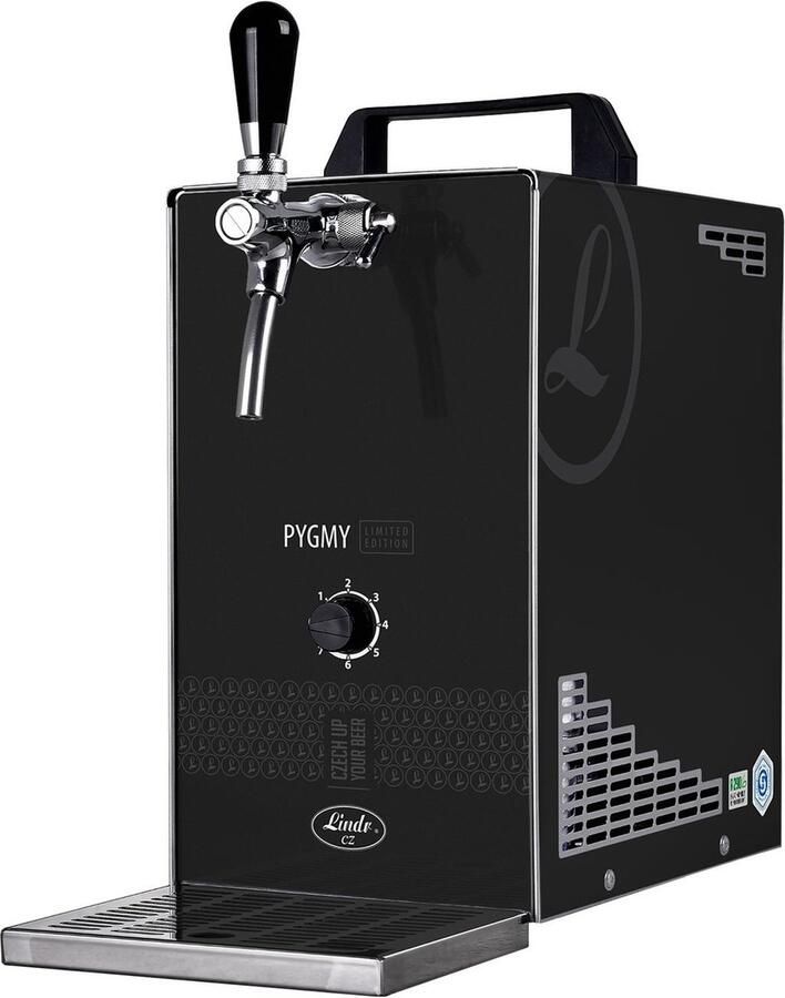 Ich-zapfe Biertap PYGMY 25 K LIMITED EDITION met membraanpomp 1-lijns droge koeler van roestvrij staal 35 liter h Green Line