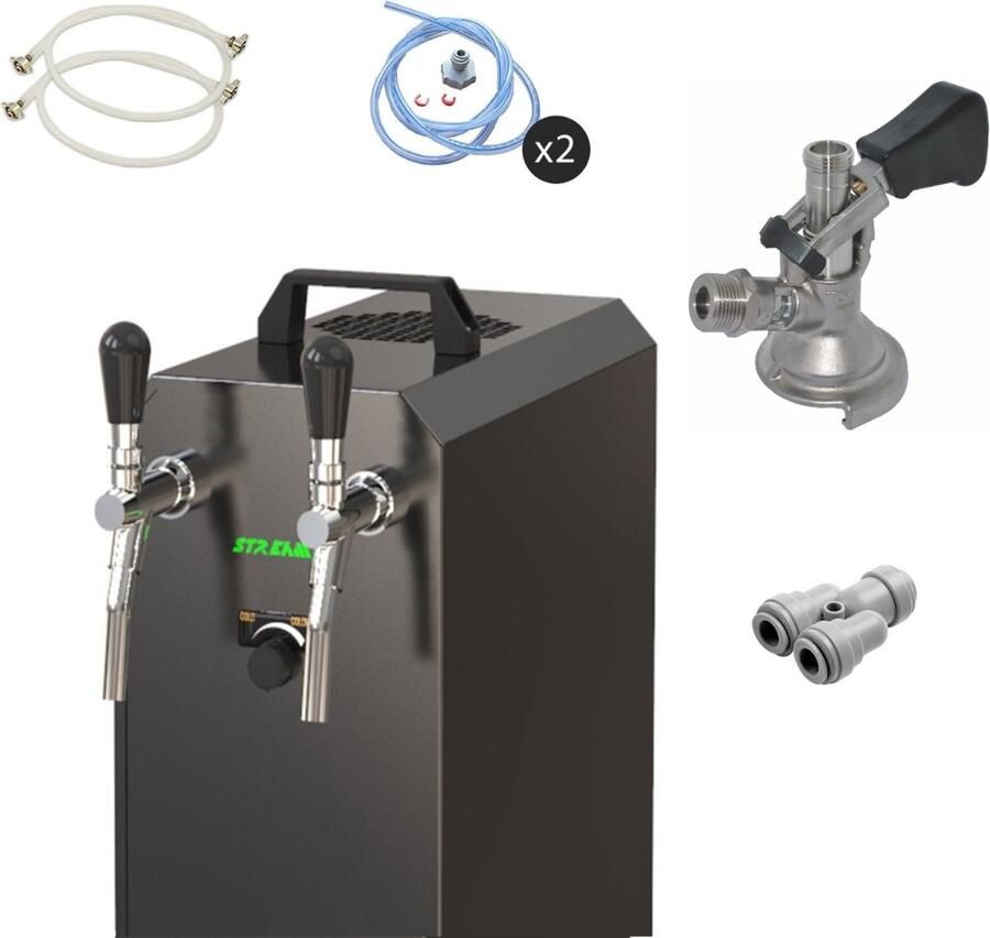 Ich-zapfe Complete set Biertap STREAM 50K 2-lijns tot 55 liter uur met Fustkoppeling Type M