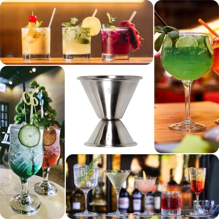 Ich-zapfe Jigger Barmaatje Cocktail maatbeker Roestvrij staal (20 40 ml) bar & catering