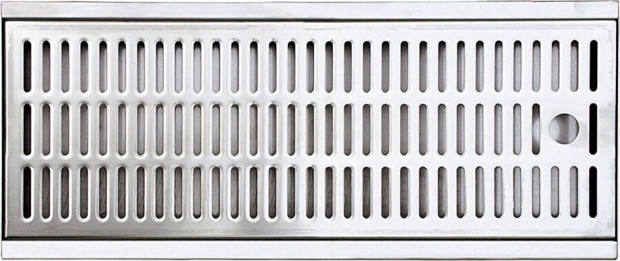 Ich-zapfe Lekblad voor biertap bier lekbak 700 x 300 x 27 mm chroomnikkelstaal