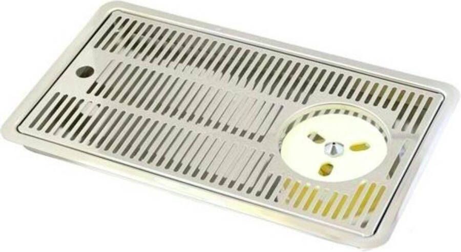 Ich-zapfe Lekblad voor biertap bier lekbak roestvrij staal 430x245x30 mm met glazenspoeler