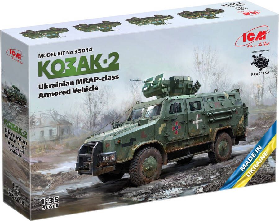 ICM 1:35 35014 Ukrainian MRAP-class Armored Vehicle Kozak-2 Plastic Modelbouwpakket