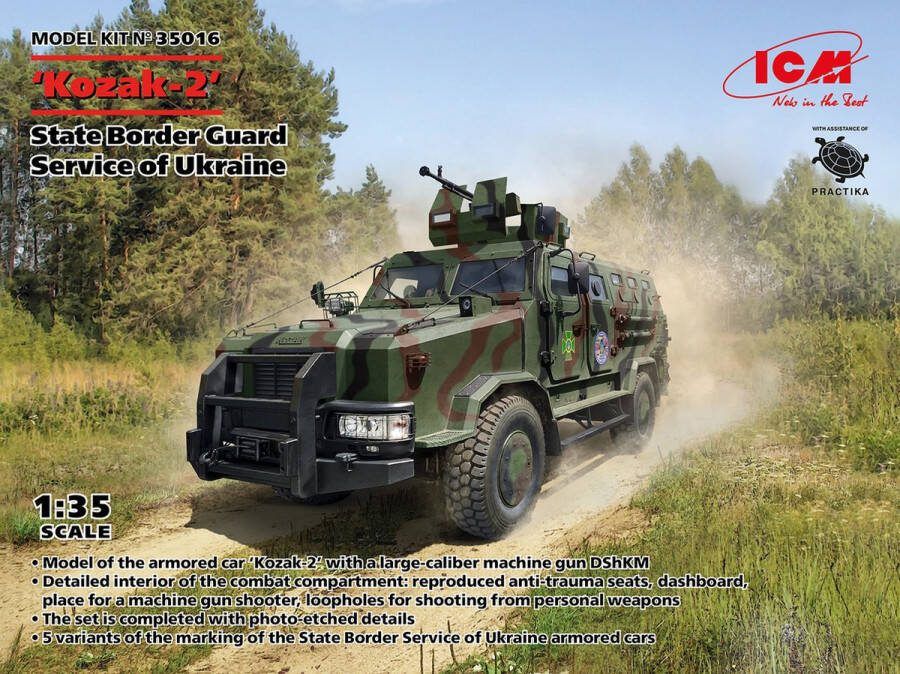 ICM 1:35 35016 BBM 'Kozak-2' State Border Guard Service of Ukraine Plastic Modelbouwpakket