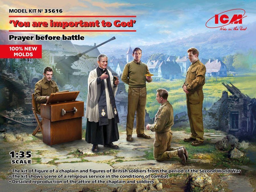 ICM 1:35 35616 You are important to God Prayer before Battle Figuren Plastic Modelbouwpakket
