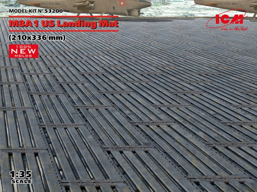 ICM 1:35 53200 M8A1 US Landing Mat 210x336mm Plastic Modelbouwpakket