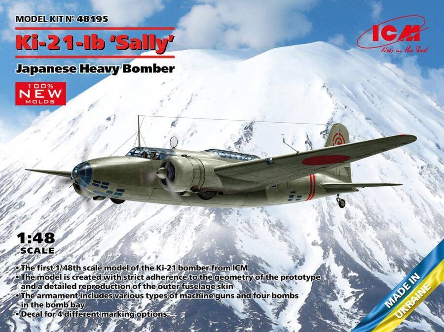 ICM 1:48 48195 Ki-21-Ib Sally Japanese Heavy Bomber Plastic Modelbouwpakket