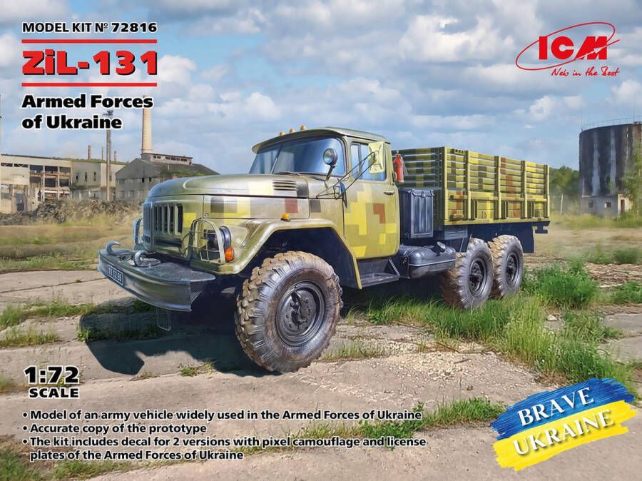 ICM 1:72 72816 Military Truck of the Armed Forces of Ukraine ZiL-131 Plastic Modelbouwpakket