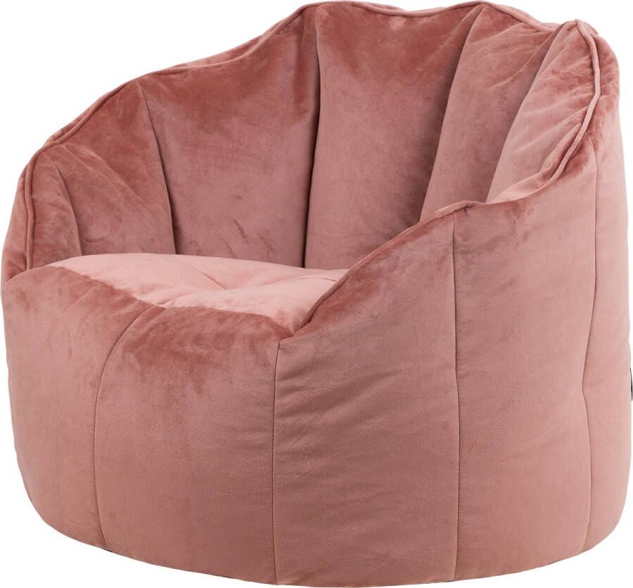 Icon “Sirena” Fluwelen Zitzakstoel Oud roze XL Zitzak Volwassenen met Vulling Woonkamerzitzakken