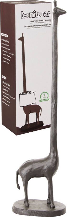 Iconitures GIRAFFE Reserverolhouder Toiletrolstandaard Keukenrolhouder WC rolhouder staand Toiletrolhouder staand Reserverolhouders