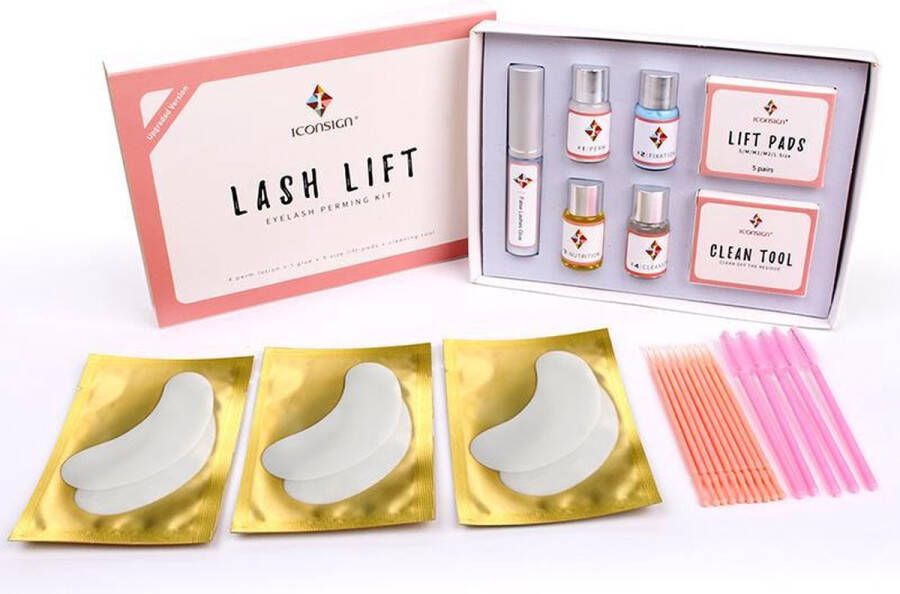 Iconsign Upgraded Wimper Lifting Set Uitgebreide Versie Lash Lift Set – 25-delig Professionele Wimperlifting Set Lash Lift Lash Kit Wimperserum