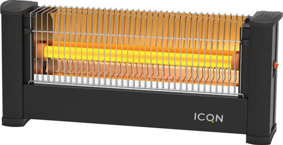 ICQN Infrarood Kachel Halogeen-elektrisch Verwarming Compacte en Draagbare Infraroodkachel met Omvalbeveiliging 900W (9m²) Straal Kachel en Infrarood Heater IP20 Gecertificeerd