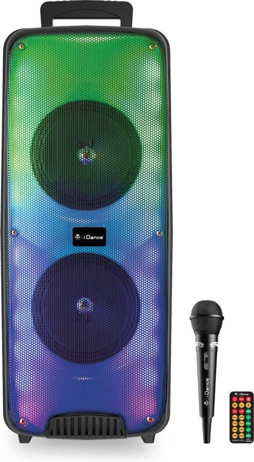 IDance GOPARTY-4 Party Speaker – Bluetooth Speaker met Discolicht – 200 Watt – Karaoke Set met Microfoon