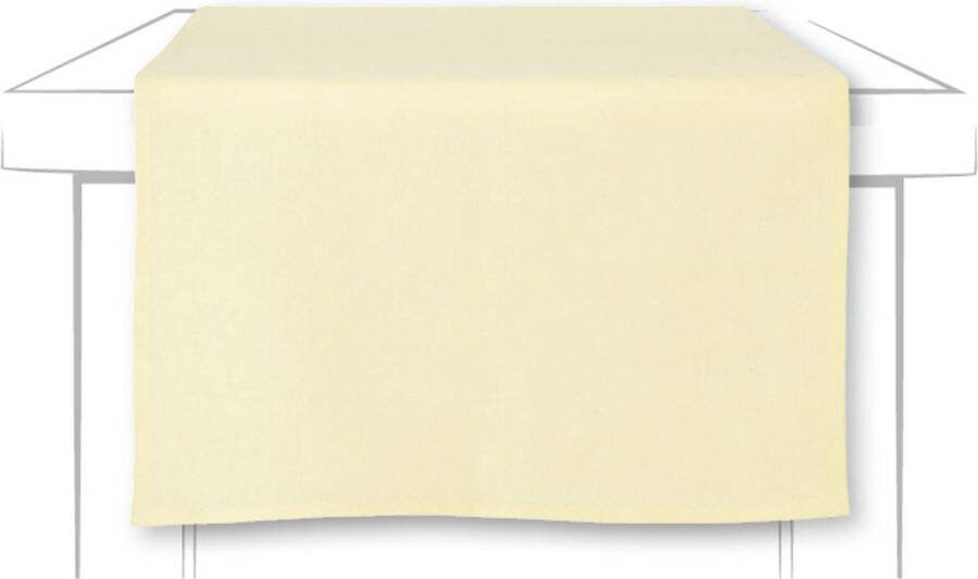 Ideal Home Linnen Tafelloper Licht geel 45 x 150 cm