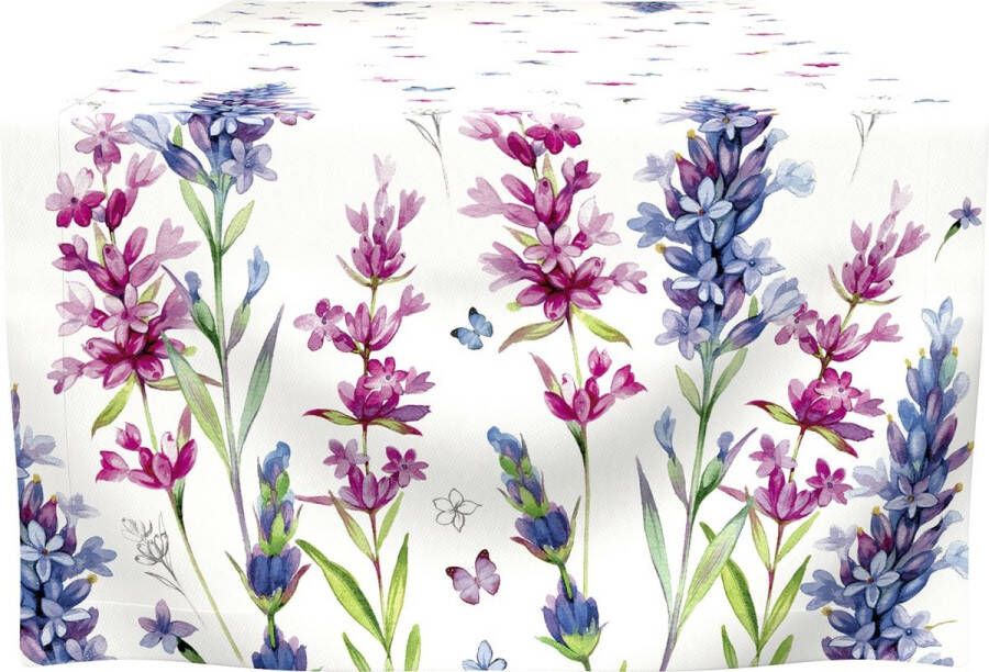 Ideal Home Tafelloper Lisa Lavendel bloei 150 x 45 cm 100% katoen