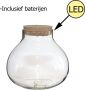 Ideas 4 Seasons Ideas4seasons Pot vaas van glas voor planten ecosysteem deksel met LED verlichting D20 x H20 cm Vazen - Thumbnail 1