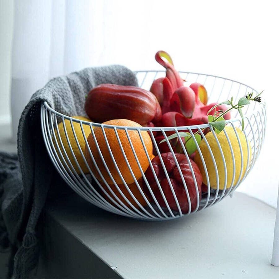 Idee maline Metalen Fruitschaal 25cm Stijlvolle en Duurzame Fruitschaal voor Jouw Keuken
