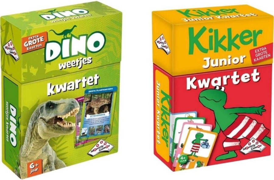 Identity Games Spellenbundel Kwartet 2 stuks Dino Kwartet & Kikker Jr. Kwartet