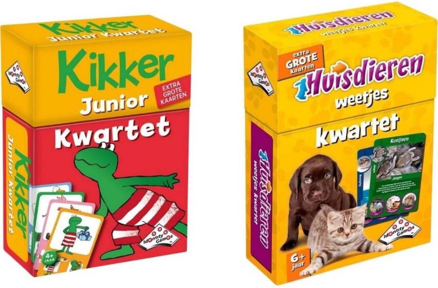 Identity Games Spellenbundel Kwartet 2 stuks Kikker Jr. Kwartet & Huisdieren Kwartet