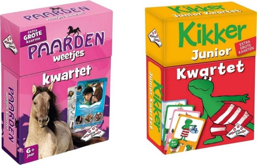 Identity Games Spellenbundel Kwartet 2 stuks Paarden Kwartet & Kikker Jr. Kwartet