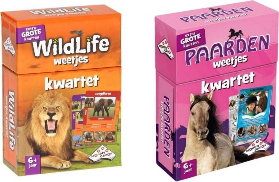 Identity Games Spellenbundel Kwartet 2 stuks Wildlife Kwartet & Paarden Kwartet