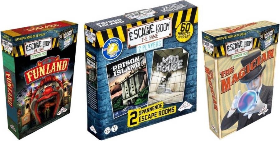 Identity Games Uitbreidingsbundel 3 Stuks Escape Room Funland & Mad House & The Magician